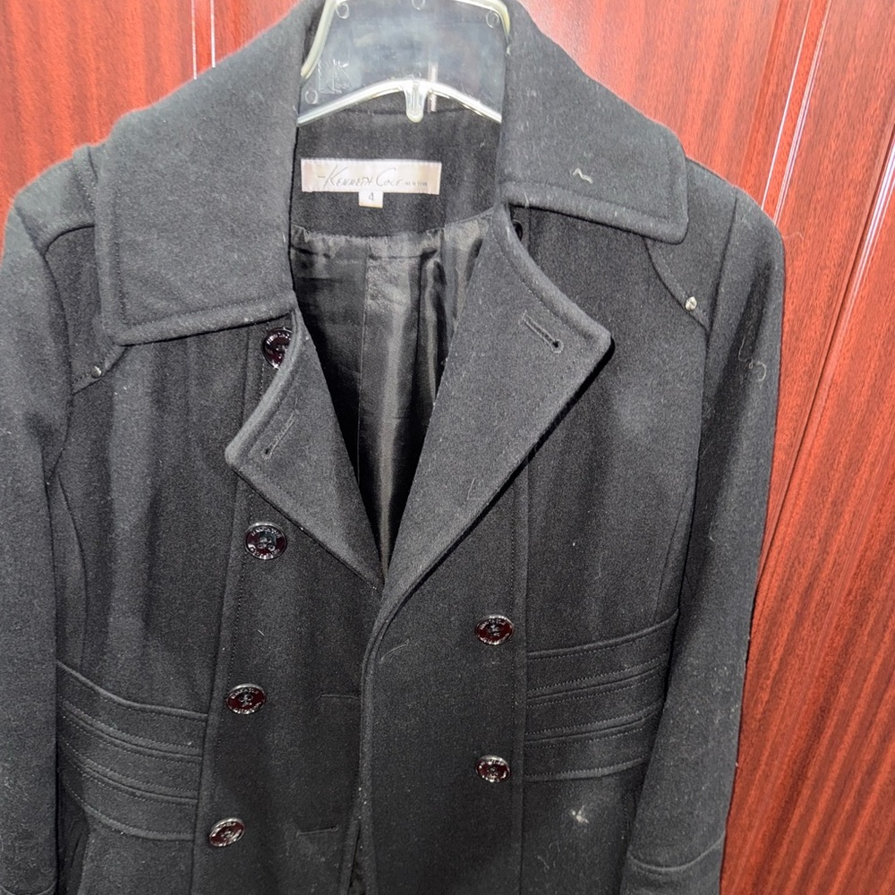 kenneth cole black peacoat
